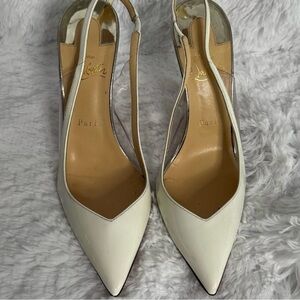 Christian Louboutin Red and Silver Heels